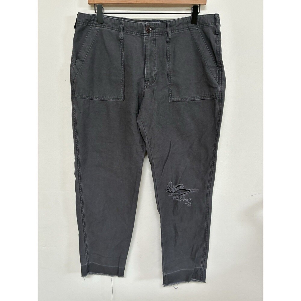 Abercrombie Fitch Boyfriend Jeans Women’s 31/12R Grey Ames Low Rise Slim